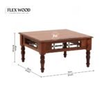 Solid Sheesham Wood Coffee Table - Image 4