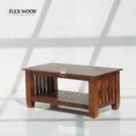 Sheesham Wood Coffee Table - Honey Finish - Image 2