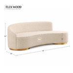 3 Seater Curved Sofa - Image 5