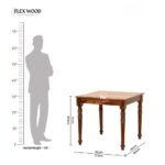 Solid Sheesham Wood 4 Seater Dining Table Set With 4 Chairs(honey finish) - Image 4