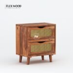 Wood Cane Bedside Table - Image 4
