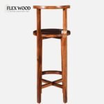 Sheesham Wood Bar Chair In Rustic Teak Finish - Image 5