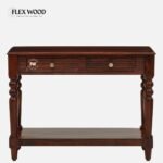 Sheesham Wood Console Table In Honey Oak Finish - Image 2