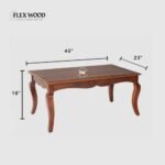 Flexwood Solid Sheesham Wood Coffee Table(honey finish) - Image 4