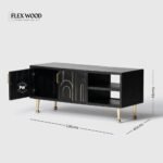 Flexwood modern  TV Cabinet( black finish) - Image 4