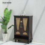 Sheesham Wood Shoe Rack with Cane Detailing - Image 2