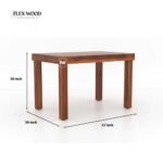 Solid Wood 4 Seater Dining Set - Image 6