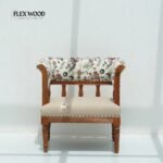 Mango Wood Arm Chair with Back Rest
