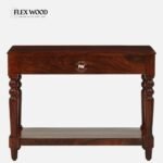 Sheesham Wood Console Table In Honey Oak Finish - Image 6
