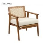 Flexwood Wooden Cane Modern Chair - Image 4