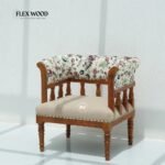 Mango Wood Arm Chair with Back Rest - Image 2