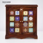 Flexwood boho Solid Wood Sheesham Cabinet(honey finish) - Image 2