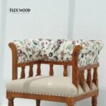 Mango Wood Arm Chair with Back Rest - Image 3