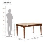 Solid Sheesham Wood 6 Seater Dining Table Set With 6 Chairs(honey finish) - Image 3