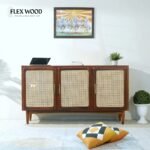 Flexwood Solid Wood Sideboard in (Honey Finish)