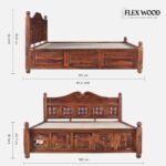 Sheesham Wood King Size Bed in Honey Finish - Image 8