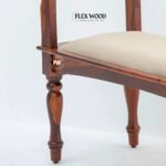 Wooden Bench with Cushioned Seat – Sheesham Wood - Honey Finish - Image 3