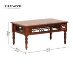 Solid Sheesham Wood Coffee Table(honey finish) - Image 5