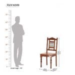 Solid Sheesham Wood 6 Seater Dining Table Set With 6 Chairs(honey finish) - Image 4