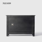 Flexwood modern Cabinet with Glass panels( black finish) - Image 4