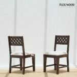 Sheesham Wood Dining Chair with Cushioned Seat - Image 3