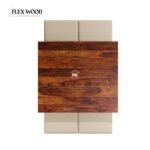 Flexwood Solid Sheesham Wood Coffee Table Set With 4 Stools(honey finish - Image 8