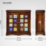 Flexwood boho Solid Wood Sheesham Cabinet(honey finish) - Image 4