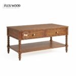 Flexwood modern  Drawer Coffee Table( brown finish) - Image 2
