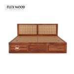 Wooden Cane Bed For Bedroom - Image 2