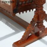 Mango Wood Hand-Carved Swing (Jhula) with Stand - Image 2