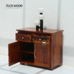 Sheesham Wood Cabinet with 2 Doors & 2 Drawers - Image 2