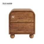 Flexwood Modern Bedside Table( brown finish) - Image 2