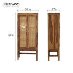 Sheesham 2 Door Tall Wardrobes - Image 4