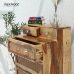 Solid Mango Wood 6 Drawer Chest of Drawers – Natural Finish - Image 3