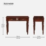 Sheesham Wood Writing Table In Honey Oak Finish - Image 9
