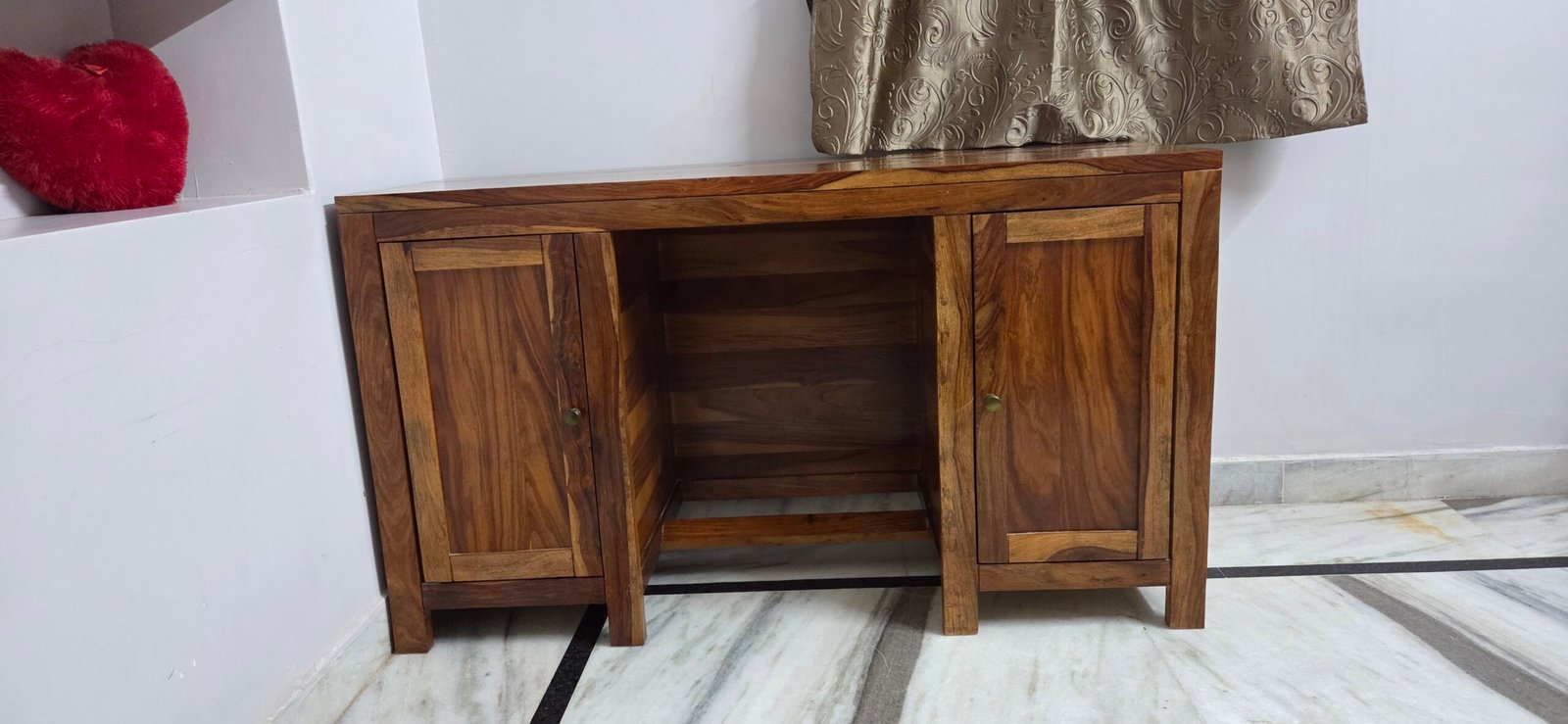 Breston Solid  Wood Study Table With Storage( honey finish) photo review