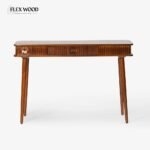 Flexwood modern Console Table (brown finish) - Image 2