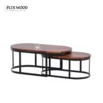 Flexwood Solid Sheesham Wood  flecNesting Coffee Table Set Of 2