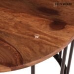 Solid Sheesham Wood Round Coffee Table(honey finish) - Image 4