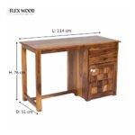 Morse Sheesham Wood Study Table in (Teak Finish) - Image 5
