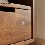 Solid Mango Wood TV Unit with Natural Cane Detailing - Image 3