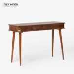 Flexwood modern Console Table (brown finish) - Image 5