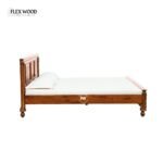 Flexwood Solid Sheesham Wood King Size Bed(honey finish - Image 3