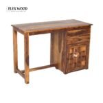 Morse Sheesham Wood Study Table in (Teak Finish) - Image 3