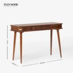 Flexwood modern Console Table (brown finish) - Image 3