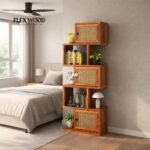 Wood 5-Layer Ladder Bookshelf