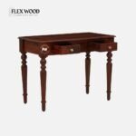 Sheesham Wood Writing Table In Honey Oak Finish - Image 4