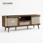 Wooden Cane TV Unit - Image 3