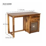 Henry Sheesham Wood Study Table in (Teak Finish) - Image 5