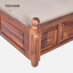 Sheesham Wood King Size Bed in Honey Finish - Image 9